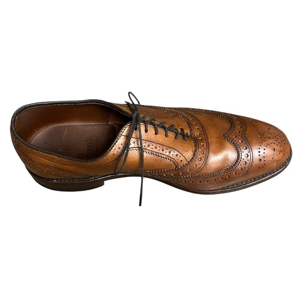 Allen Edmonds Strand Oxford Dress Shoe Mens 7.5 D Walnut Brown Leather Cap Toe - Picture 2 of 12